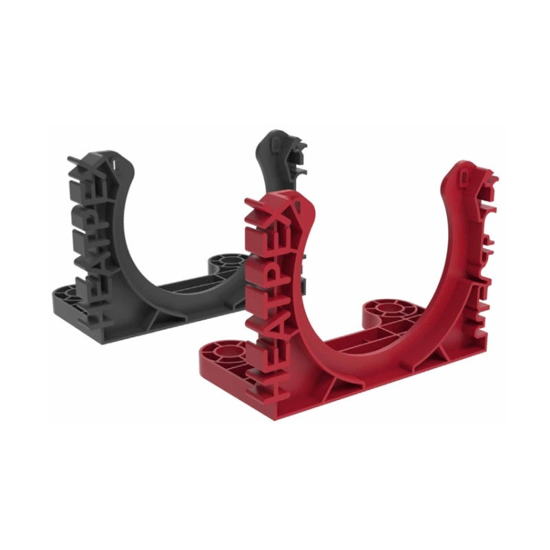 Clips de sujeción ARIA en gris y rojo para conducto semirrígido de VMC