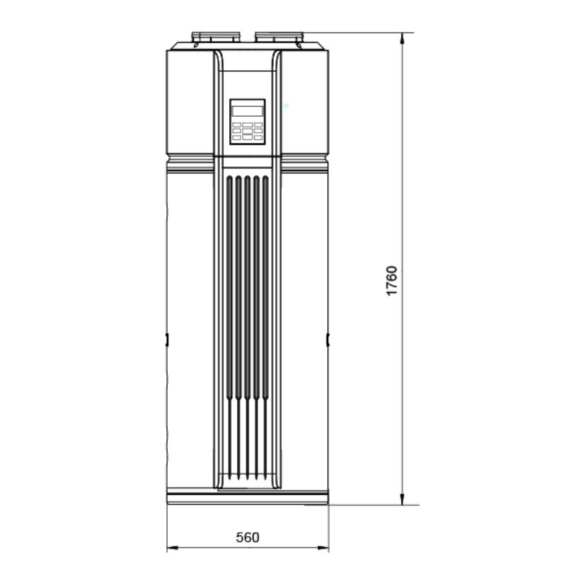 Acumulador aerotérmico MIDEA RSJ-15/190RDN3-F | 190 L | Agua hasta 70 °C | A+