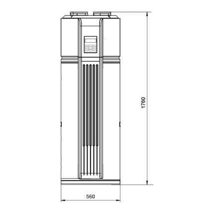 Acumulador aerotérmico MIDEA RSJ-15/190RDN3-F | 190 L | Agua hasta 70 °C | A+
